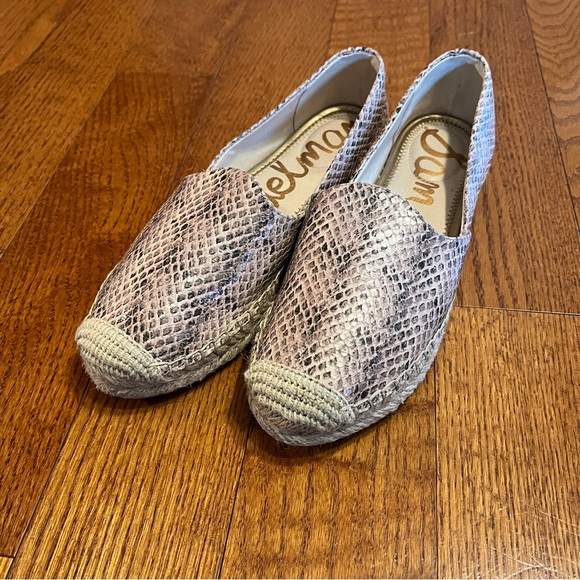 Sam Edelman Kesia Espadrille Flats Slip On Snakeskin Women’s 7M - Picture 11 of 11